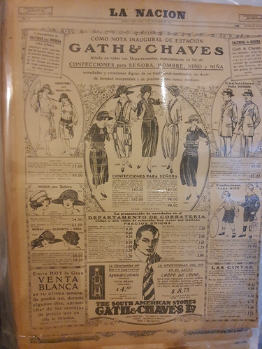 Publicidad Original Año 1921-e125967-gath&chaves-moda ...