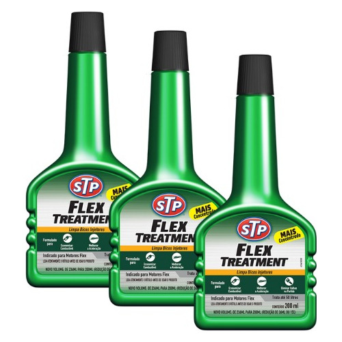 3 Aditivos Stp Flex Treatment Combustível Alcool E Gasolina