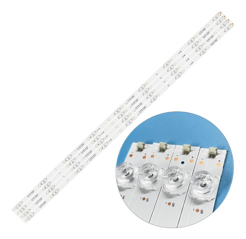 4 Tiras Con 9 Leds Compatible Con 50r6e 50r6e1