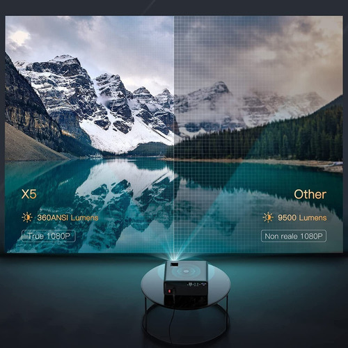 Proyector Profesional 360 Lúmen Ansi 1080p Compatible Office Color Negro
