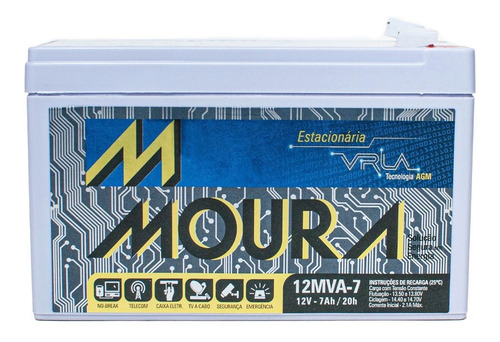 Bateria Ups 12v 7 Amper 12mva-7 Duramax Para Alarma
