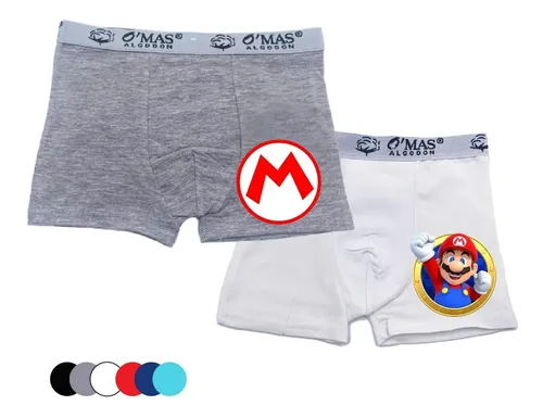 Pack 2 B xer Ni os Algod n Calzoncillos Mario Bros Pu o Cuotas