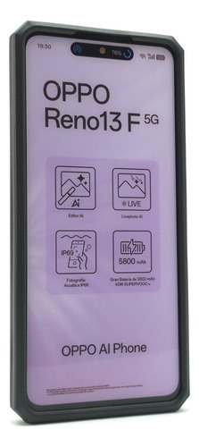 Funda - Protector - Case Para Oppo Reno 13f 5g Uso Rudo Negro Oppo Reno 13f 5g