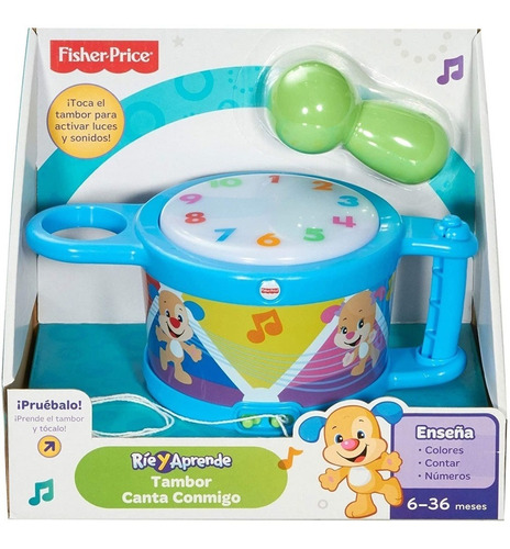 Fisher Price Rie Y Aprende Tambor Canta Conmigo