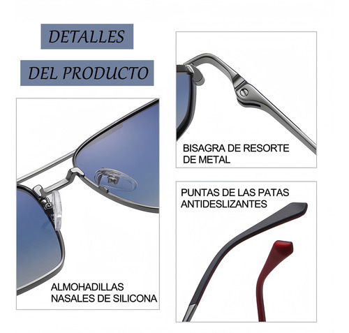 Lentes De Sol Hombre Dama Moda Uv Polarizado Retros Clásicos
