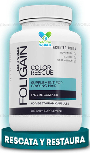 Tratamiento Anti Canas Con Biotina Diseñado Para Promover Y Realzar El Color Original De Su Pelo, Fomenta La Capacidad Del Cuerpo Para Producir Pigmento Llamado Melanina 60 Tabletas Vegetarianas