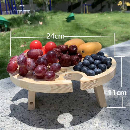 Mesa De Picnic Plegable De Madera Con Estante 2 En 1