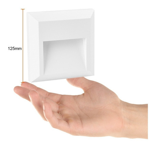Imagen 5 de 7 de Lámpara Para Muro Exterior Blanco, 1 W, Luz Neutra