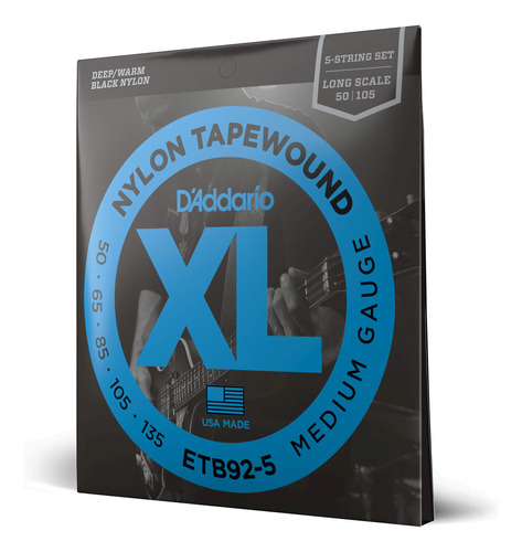 D'addario Tapewound Cuerdas Para Guitarra Bajo, Medianas 50-