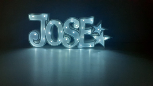 Imagen 5 de 8 de Nombres Iluminados 7 Letras 15cm Polyfan Cartel C/luz Led