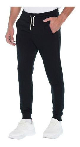 Jogger  Supreme Basico De Felpa Para  Hombre Slim Fit Negro