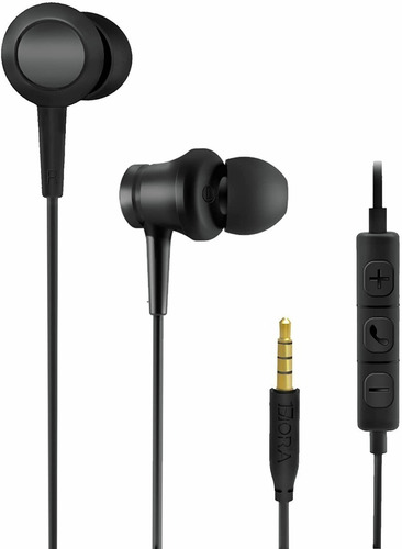 1Hora Audifonos Manos Libres Auriculares con Microfonos In-ear Earbuds Accesorios para Celulares Aut111 Negro