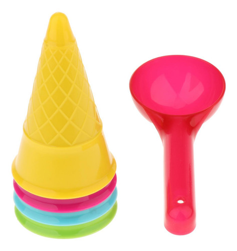 5x Niños Arena De La Playa Juguetes Conos De Helado Y