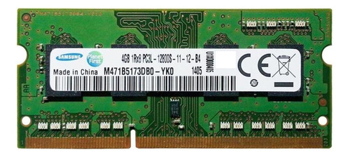 Memoria RAM color verde 4GB 1 Samsung M471B5173DB0-YK0