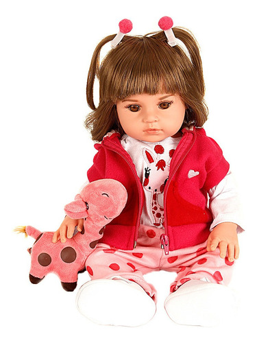 Boneca Reborn Baby Alive 1 Girafinha Presente De Bebê Fofa Cegonha Reborn Dolls