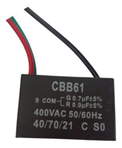 10 Peças Capacitor 0.7+0.9uf Para Ventilador De Teto  400v 