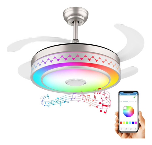 Moderno Ventilador De Techo Retráctil Bluetooth