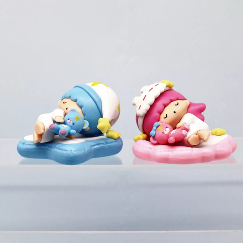 Set 6 Figuras Sanrio Sleep Safe Kuromi My Melody Twin Stars