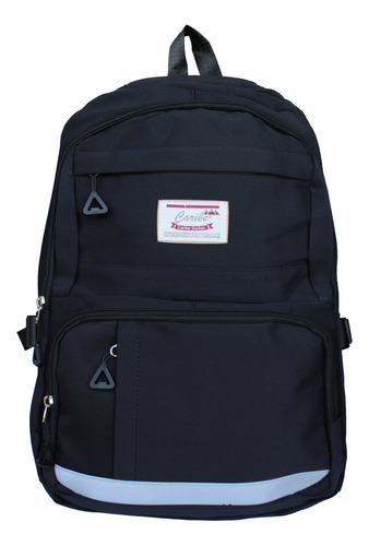 Mochila Bolso Escolar Niñas 44cm Compartimiento Notebook Color Negro