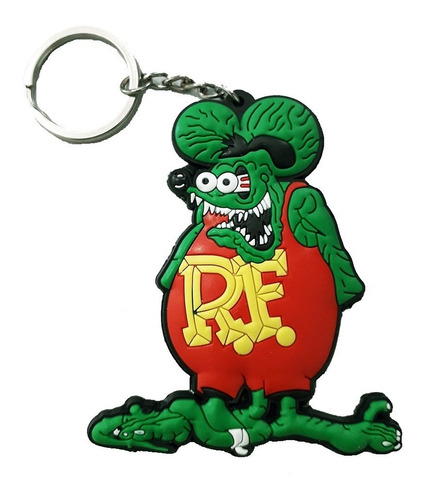 Chaveiro Rat Fink + Adesivo Vinil - Hot Rod / Rat Rod - Usa