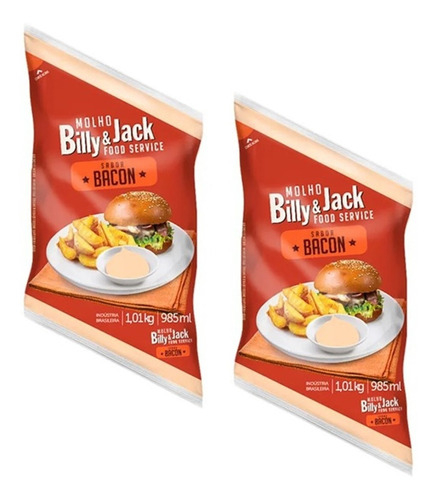 Kit 2 Molhos Bacon Billy & Jack 1kg