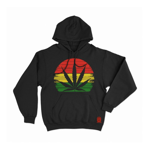 Polera Con Capucha Bob Marley Marihuana Rasta