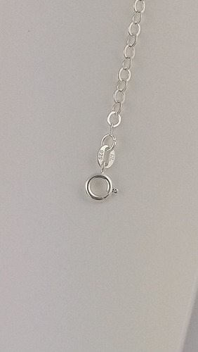 Imagem 3 de 6 de Pulseira Coração Elos Brilhantes 17 Cm Prata 925 Maciça