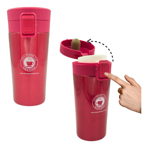 Vaso Termico Termo Metalico Thermos Tarro Para Cafe Baso