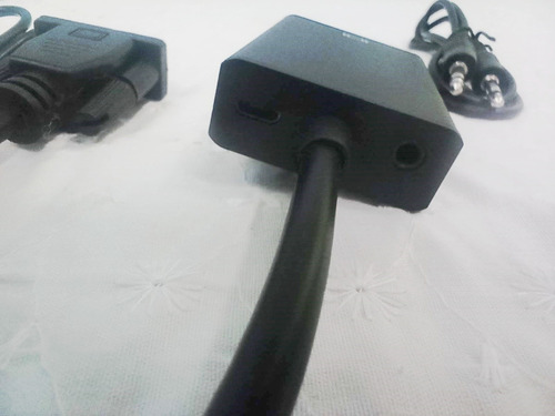 Imagem 5 de 6 de Adaptador Vga X Hdmi Full Hd 1080 Com Áudio Cabo 20cm