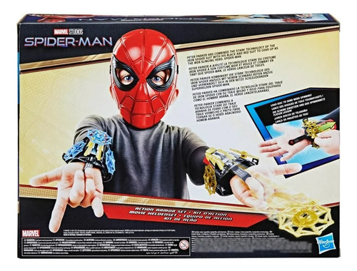 Spider-man Equipo De Acción Máscara Action Armor Set Hasbro