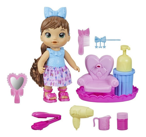 Muñeca Baby Alive Diversion Con Burbujas Castaña