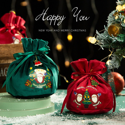 3 Bolsas De Regalo De Navidad Aperitivos De Lazo Rojo