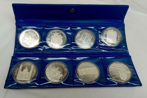 Imagen 1 de 5 de Set De Monedas, 250 Años Fundacion Montevideo. Plata. 200grs