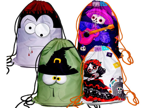 Morral Dulcero Halloween Personalizados Recuerdos 15 Pz