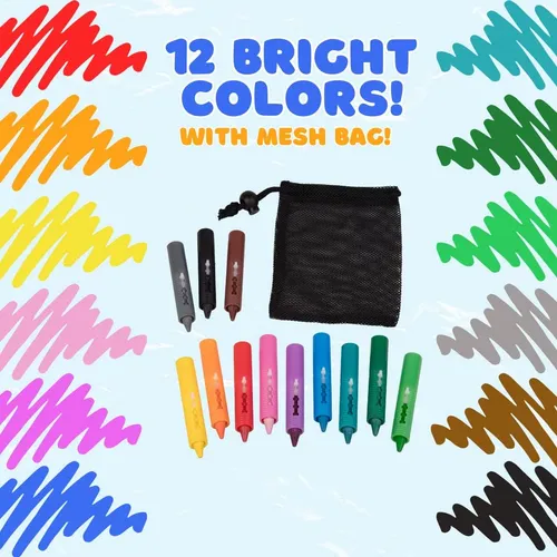 Bath Crayons Super Set -juego De 12 Colores De Dibujo En La