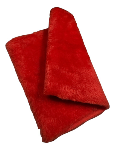 Tecido PelĂșcia Macia Pelo Medio Vermelho 0,50x1,60cm