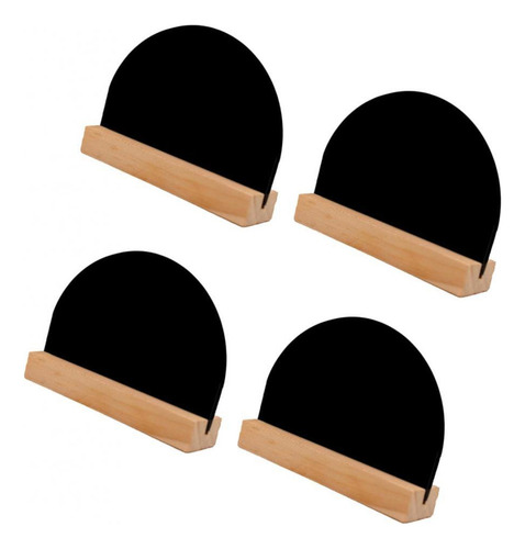 Nuevo 4pcs De Pizarra Con Base De , Mini Pizarra Negra Para