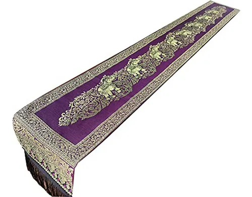 Runner De Mesa Elefante Tailandés - 76x9 Pulgadas - Amatista