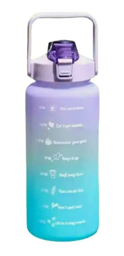 Botella De Agua Motivacional 2 Litros + Sticker De Regalo