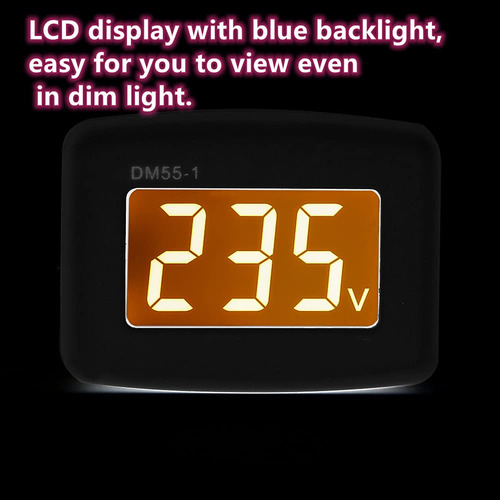 Voltímetro Digital Lcd 80-300v Probador De Voltaje Enchufe
