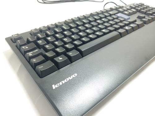 Teclado Lenovo Kuf0452 Com Leitor Biométrico E Ç Cabo Usb