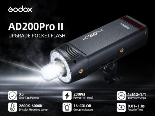 Godox Ad200 Pro Ii Ad200pro 2 Flash Ttl Hss 200w