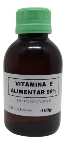 Vitamina E - Alimentar - Acetate 98% - Pura - Basf - 100g. Sabor Sem Sabor