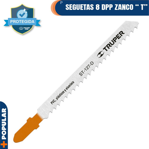 Segueta Caladora Corte Recto Metal 8dpp Zanco T  5 Pzs 18132