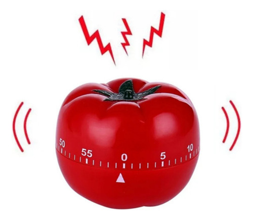 Práctico Temporizador Mecánico Kitchen Tomate De 2 Piezas