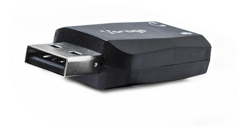 Imagen 3 de 4 de Adaptador Usb A Audio 3.5mm 5.1 Microfono Vorago Adp-201