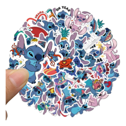 50 Pegatinas Con Dibujos Animados Con Puntadas De Kawai Para