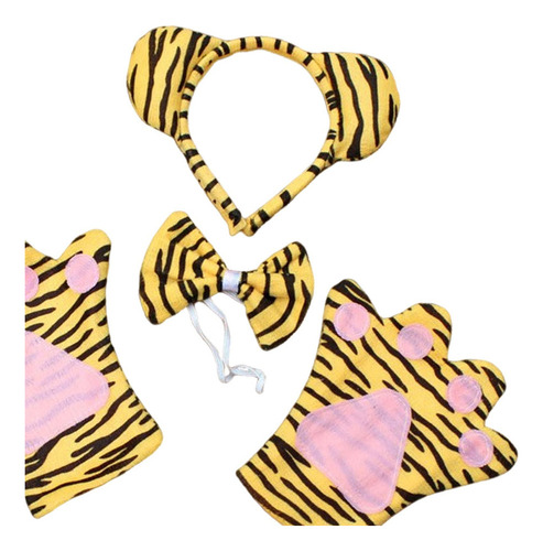 4 Uds. Conjunto De Disfraces De Animales, Banda Adulto Tigre