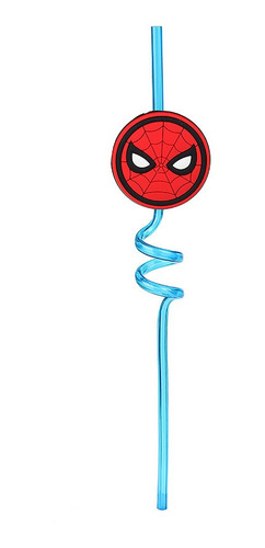 Imagem 2 de 5 de Canudo Reutilizável Spider Man Marvel 1 Unidade Etihome