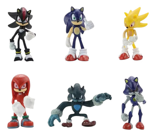 Sonic Figura De Accion Set De 6 Pzas.